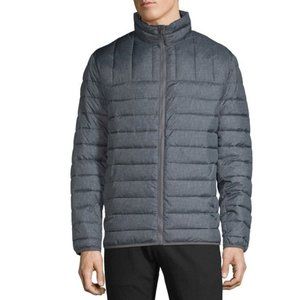 Swiss Tech Performance Gear Men's Puffer Jacket Grey Flannel, Folds Into Self XL